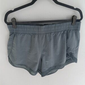 Athleta Blue Mesh Run Racer Short size Large